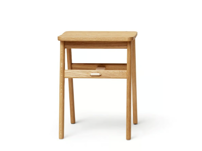 ANGLE - Folding low oak stool _ Form & Refine